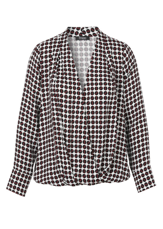 Zarte Viskose-Print Bluse im Blouson-Style / 