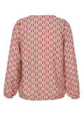 Print-Viskose-Bluse im Blouson-Style / 