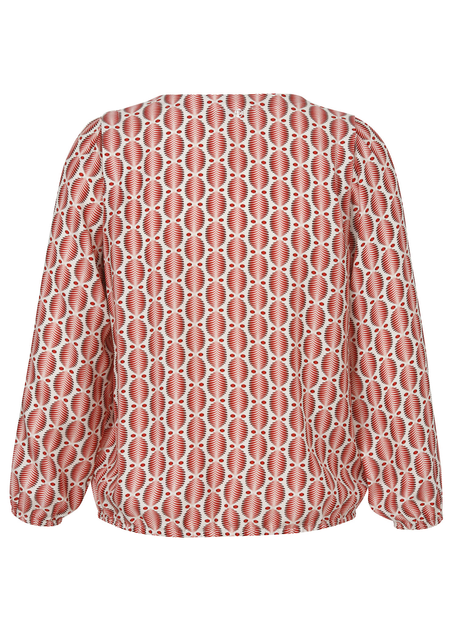 Print-Viskose-Bluse im Blouson-Style / 