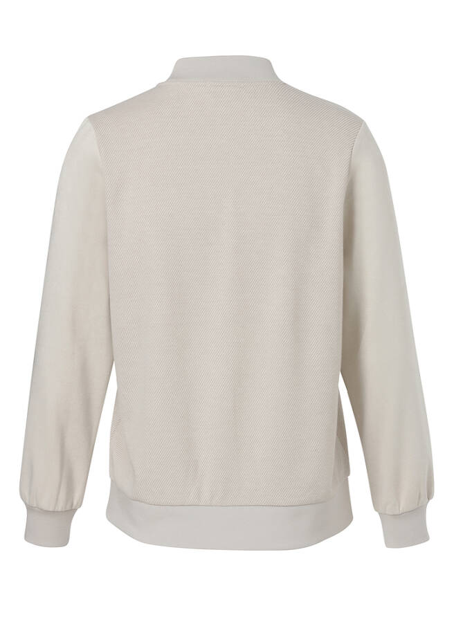 Sandfarbene Blouson-Jacke / 