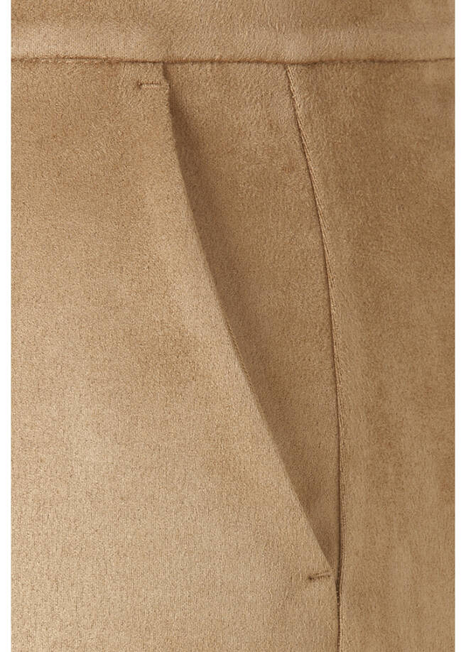 Schlupfhose in Veloursleder-Optik / 