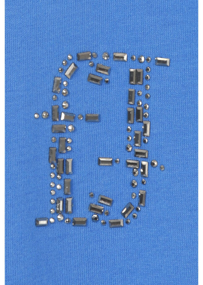 Softes Halbarm-Shirt mit Schmuck-Emblem /