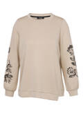 Edles Sweatshirt mit verzierten Ärmeln / 