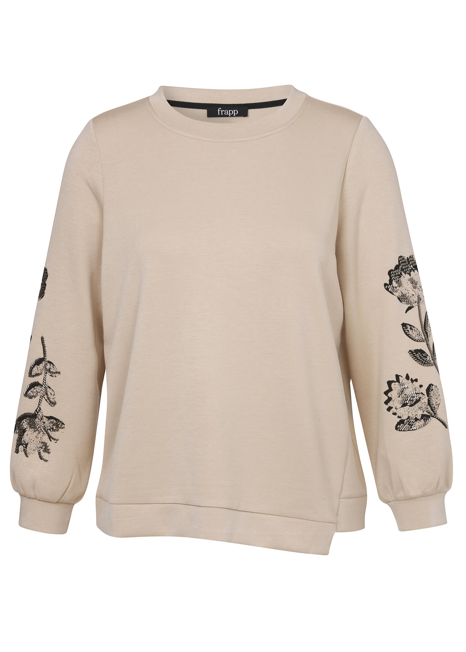 Edles Sweatshirt mit verzierten Ärmeln / 