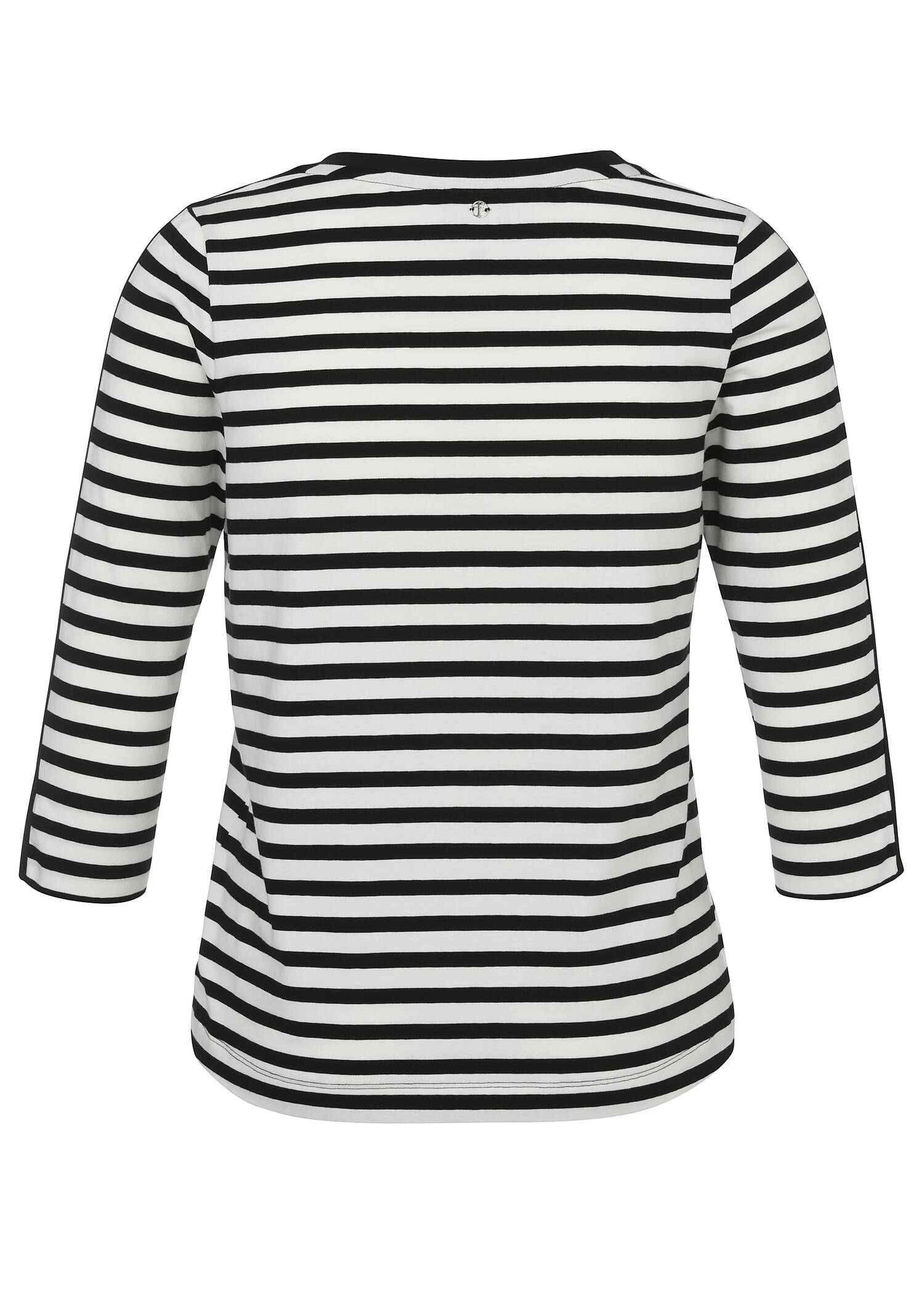 3/4-Arm Ringelshirt Black & White /