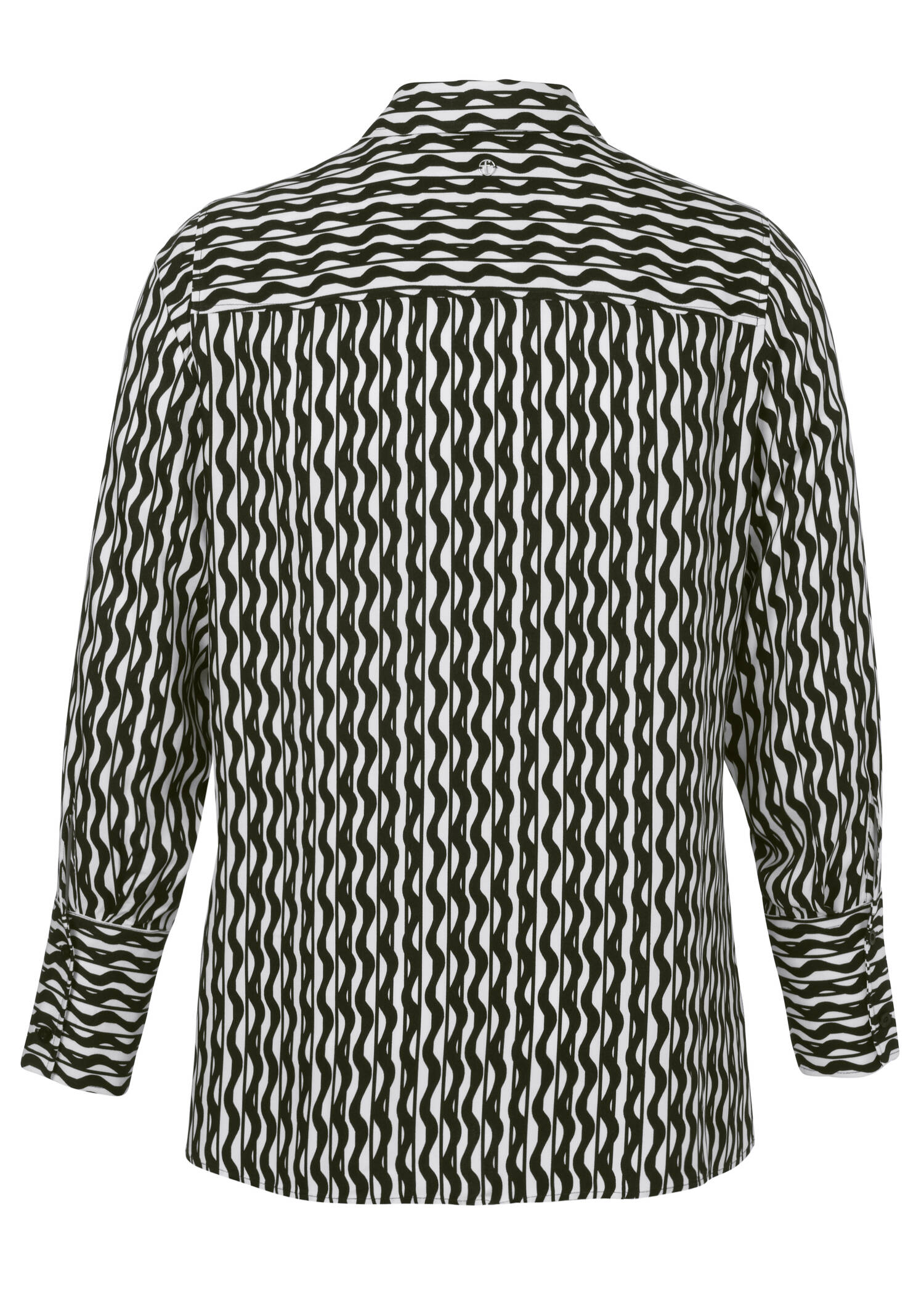 Print-Hemdbluse aus fließender Viskose /