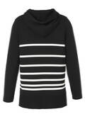 Gestreiftes Sweatshirt Hoodie / 