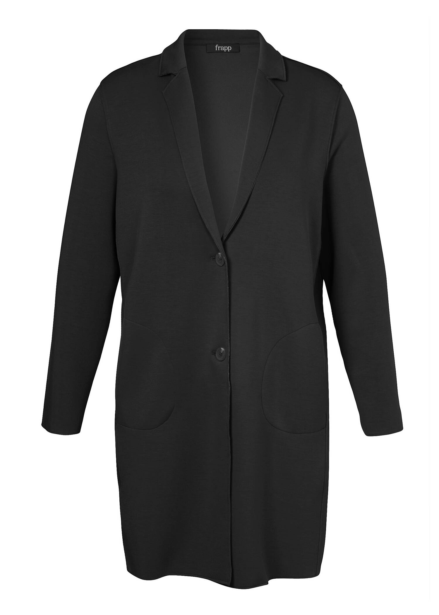 Topmodischer Sweat-Mantel mit Revers /