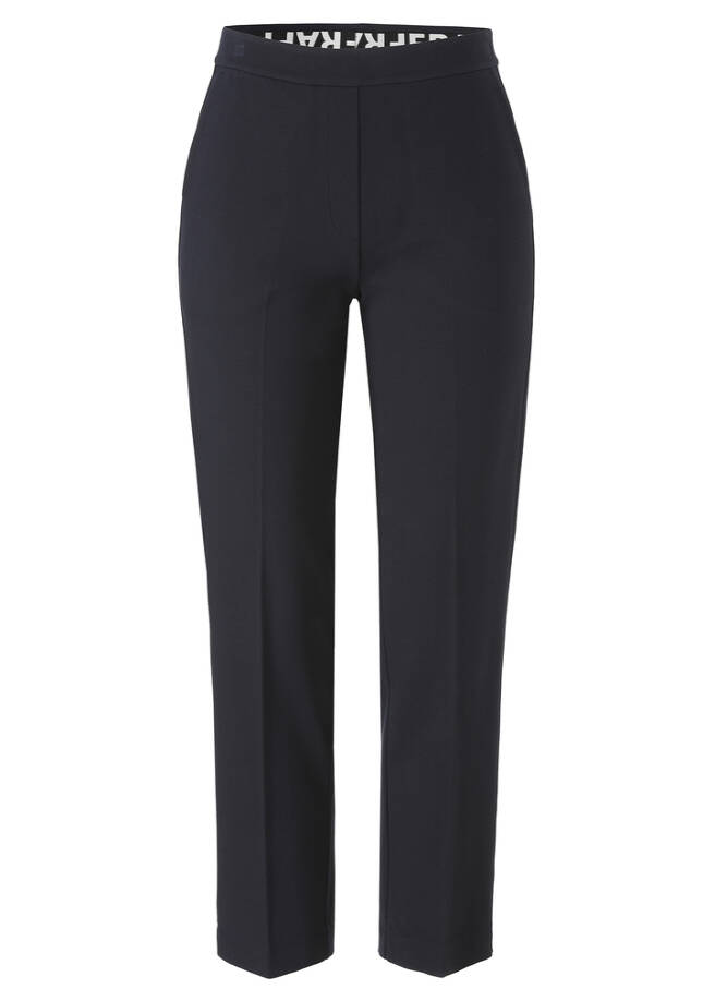 Edel-lässige Schlupfhose knöchellang navy Frontansicht