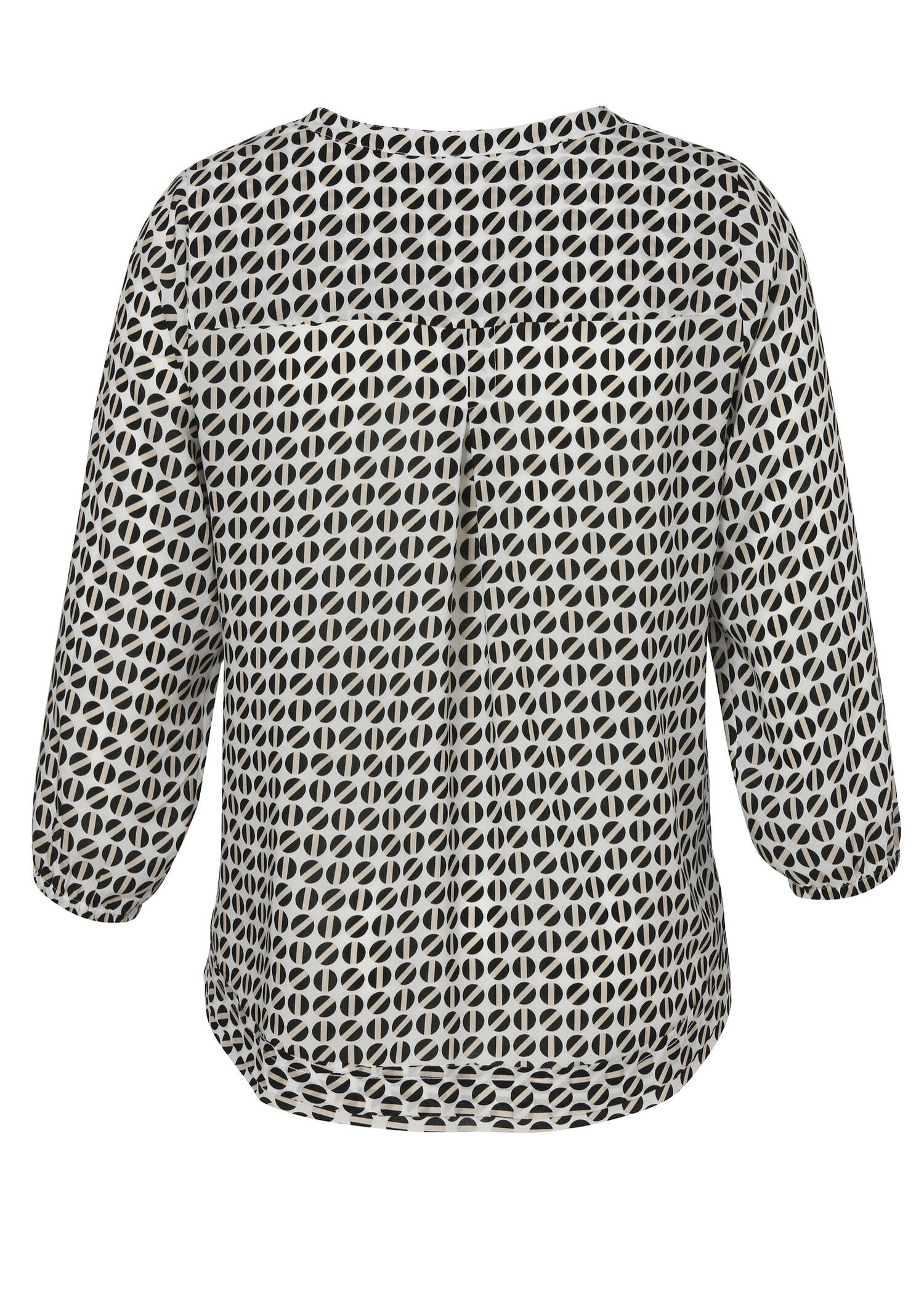 3/4-Arm Viskose-Bluse mit Allover-Print / 