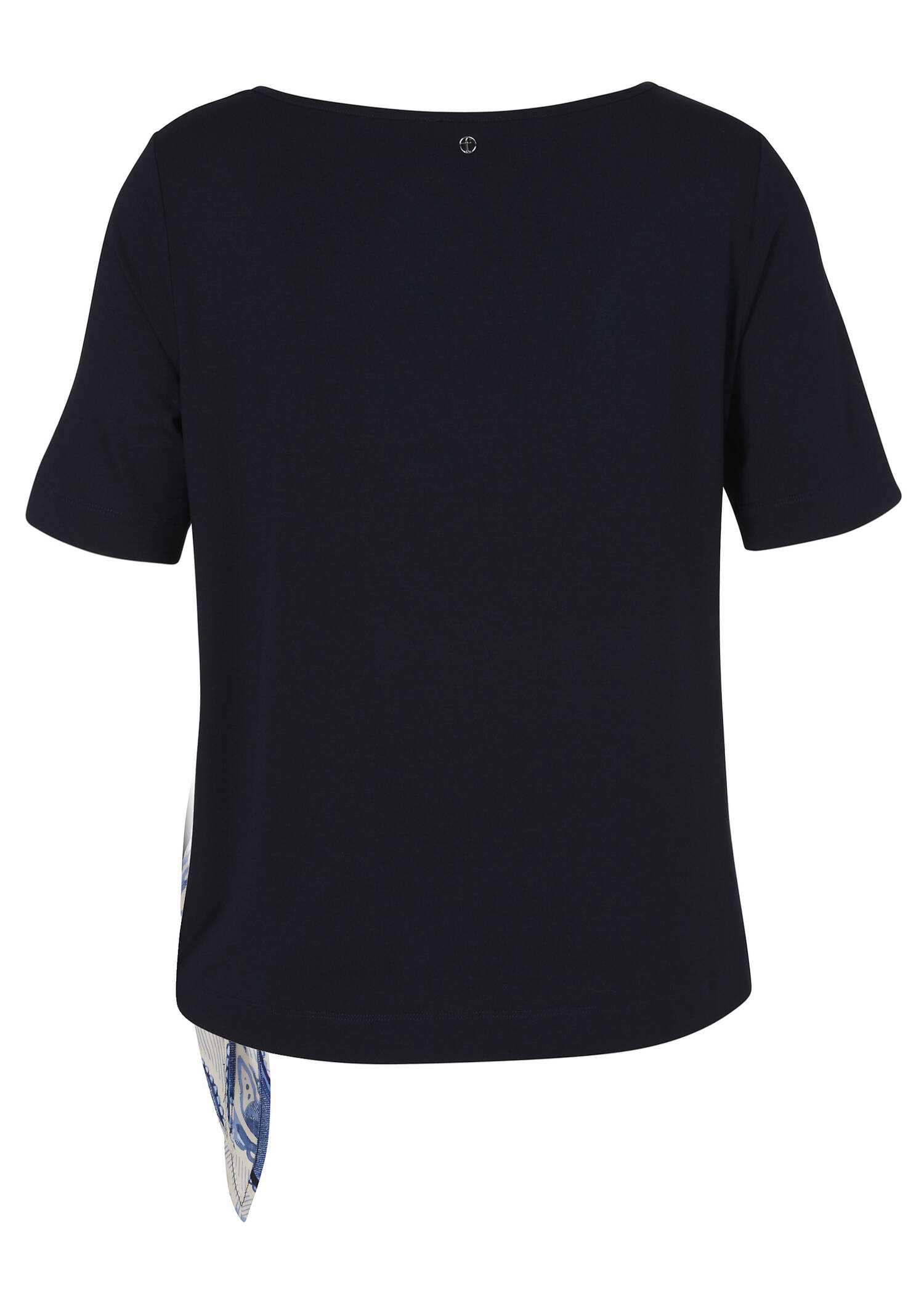 Jersey Shirt Navy mit Front-Print / 