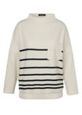 Exklusives Sweatshirt mit Streifenmuster und Tasche / 