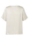 Edle Satin Halbarm-Bluse matt glänzend /