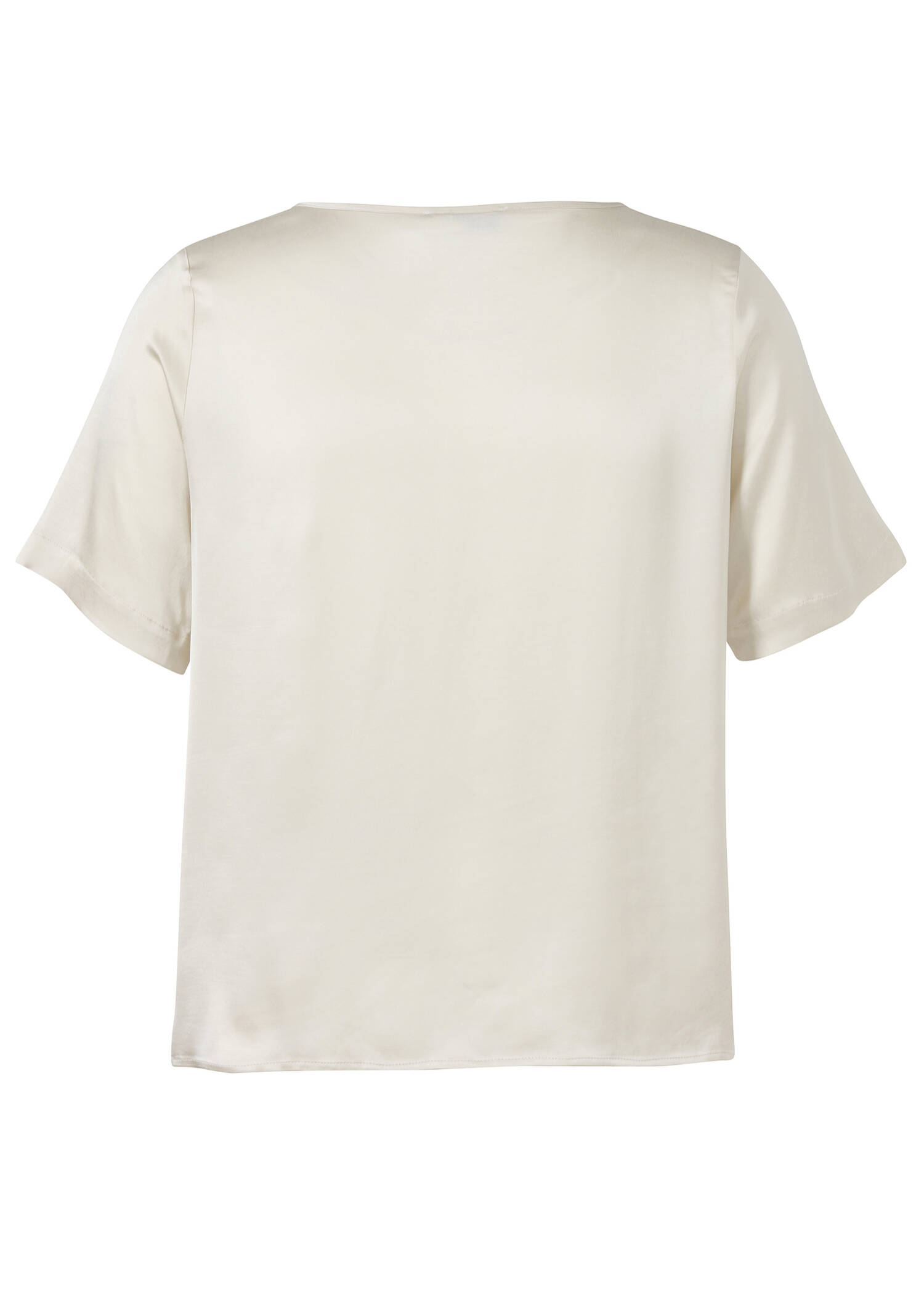 Edle Satin Halbarm-Bluse matt glänzend /