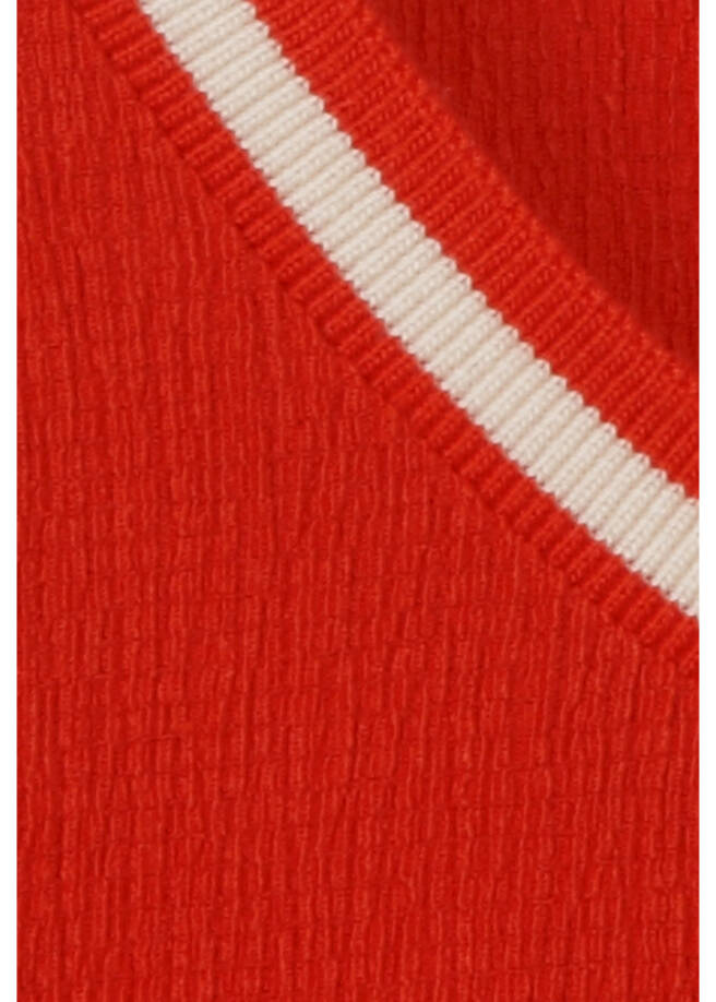 Chice Crêpe Halbarmbluse Red / 