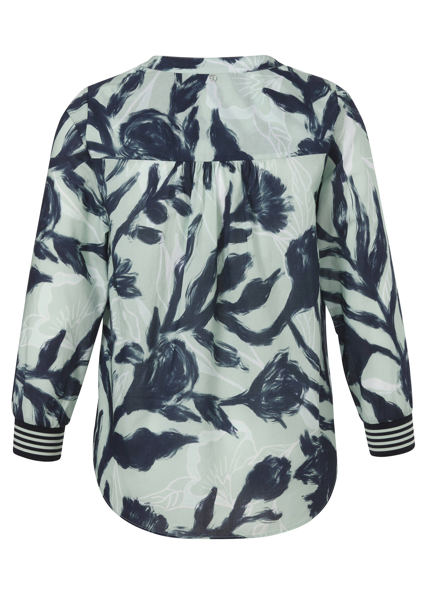 Zarte Baumwollbluse mit Allover-Print / 