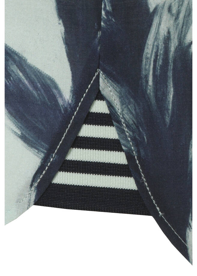 Zarte Baumwollbluse mit Allover-Print / 