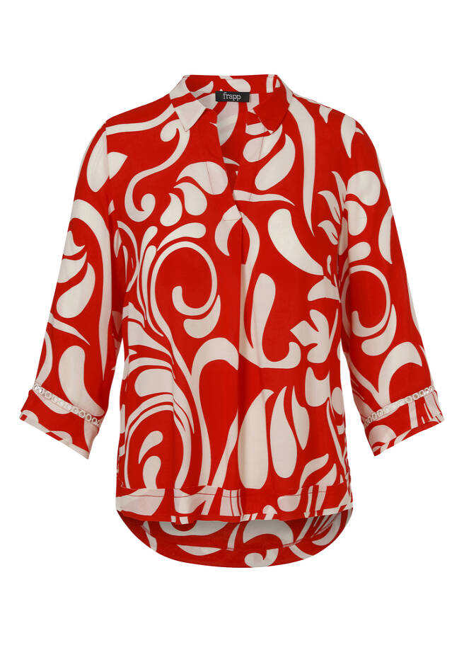 3/4-Arm Viskose Bluse / Tunika / 