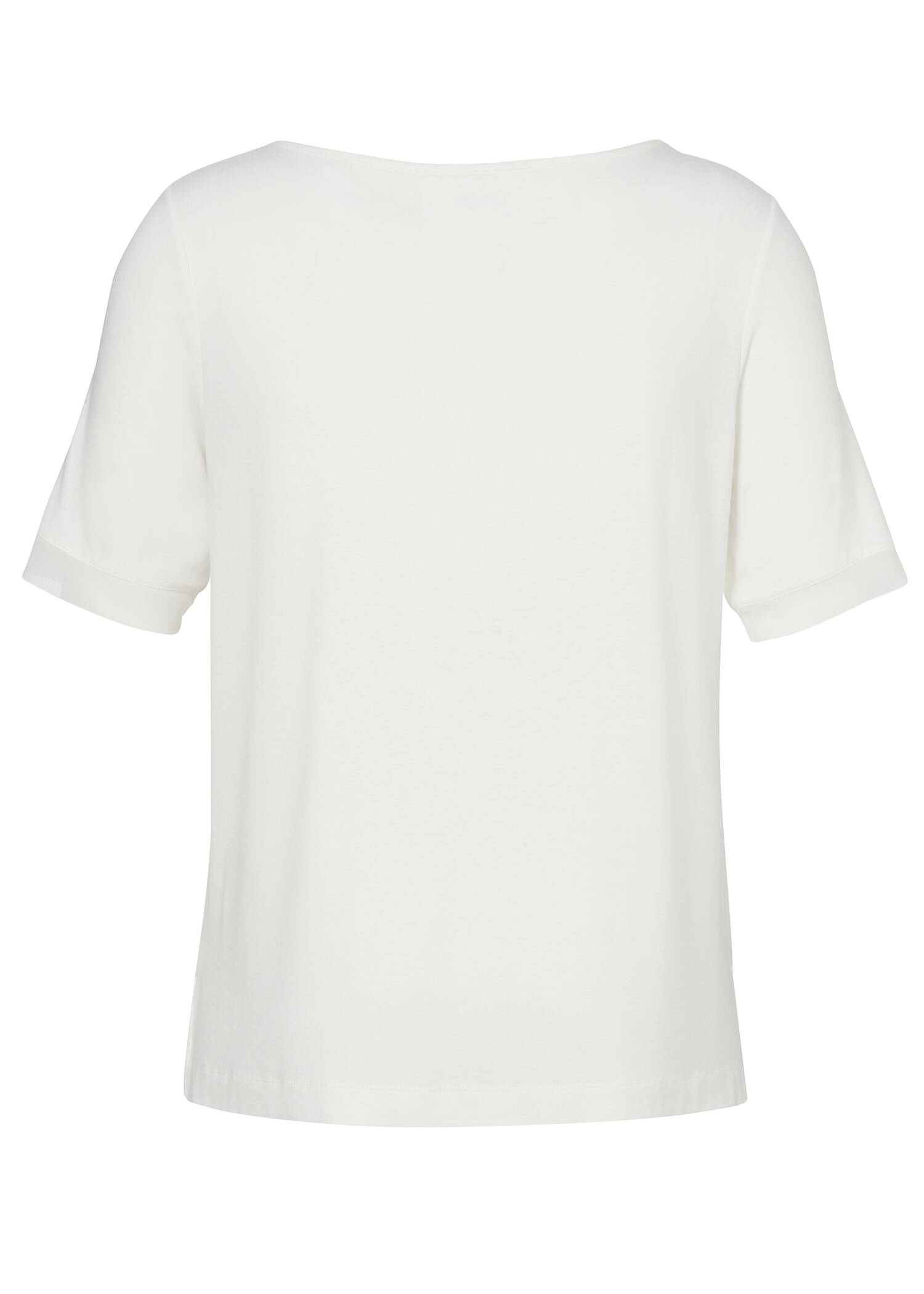 Edles Viskose-Jersey Shirt mit Einsatz am Dekolleté /