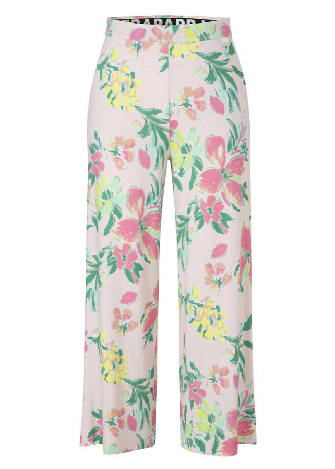 Print-Sommerhose mit weiten Beinen lotus multicolor Frontansicht