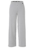 Gestreifte Sommerhose weites Bein Navy / Offwhite Seersucker /