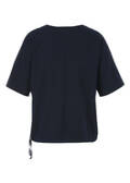 Leichte Premium Halbarmbluse Leinenmix Navy /