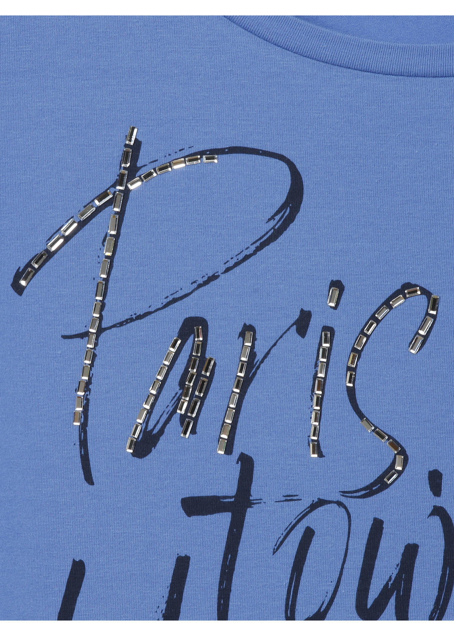 Softes 3/4-Arm Baumwoll-Jersey Shirt mit Motto-Print Blue / Navy /