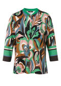 Topmodisches 3/4-Arm Print-Sweatshirt im 70iger-Jahre Stil /
