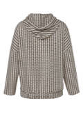 Edles Kapuzen-Sweatshirt mit Bicolor-Print Schwarz / Sand /