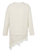 Raffiniertes Sweatshirt mit Blusenansatz / 