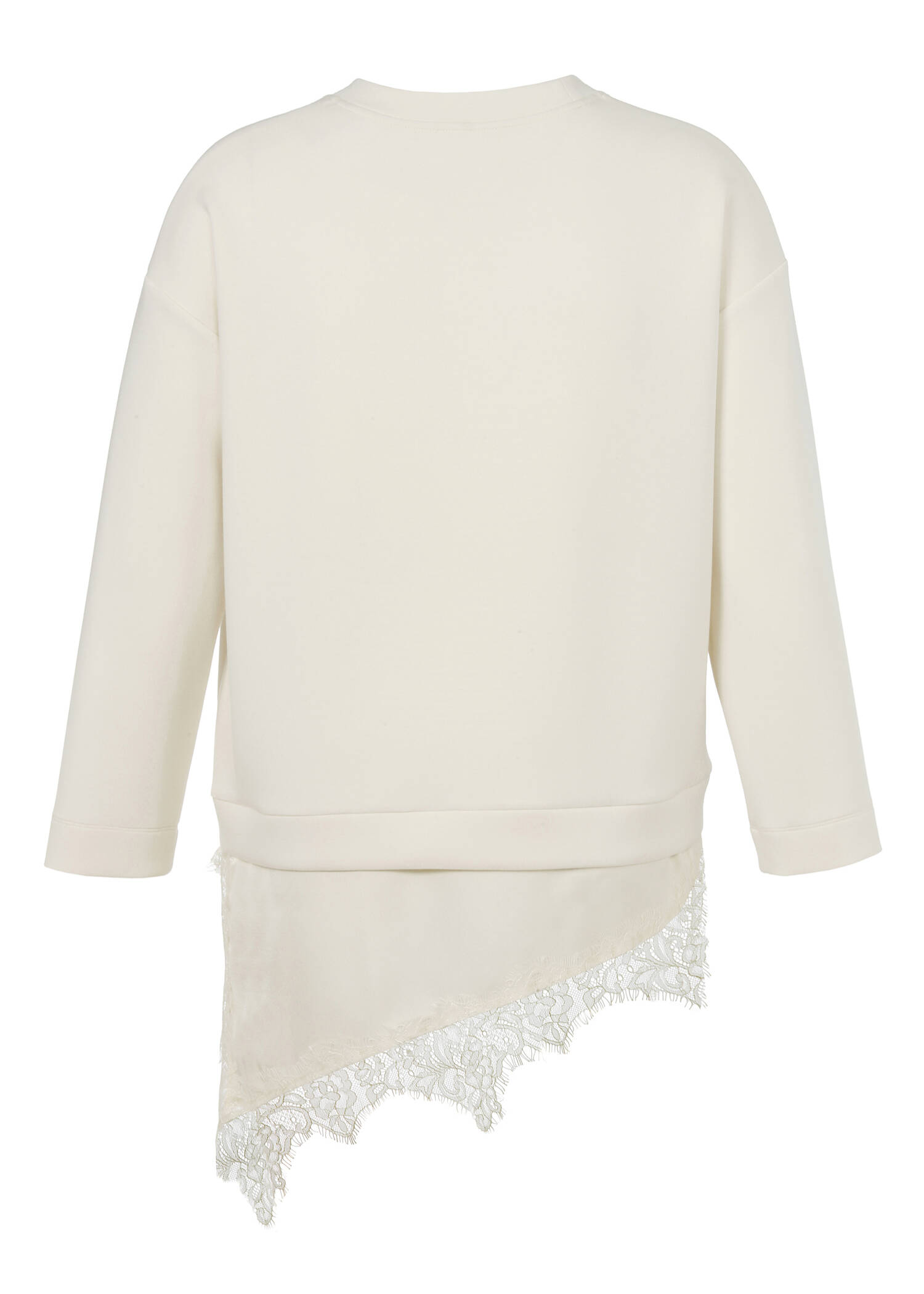 Raffiniertes Sweatshirt mit Blusenansatz / 