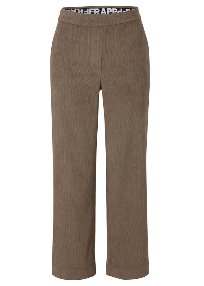 Moderne Schlupfhose aus softem Cord nougat Frontansicht
