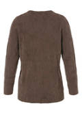 Moderne Strickjacke in Nougat mit Plüschmuster /