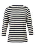 3/4-Arm Viskose-Jersey Shirt mit Streifenmuster / 
