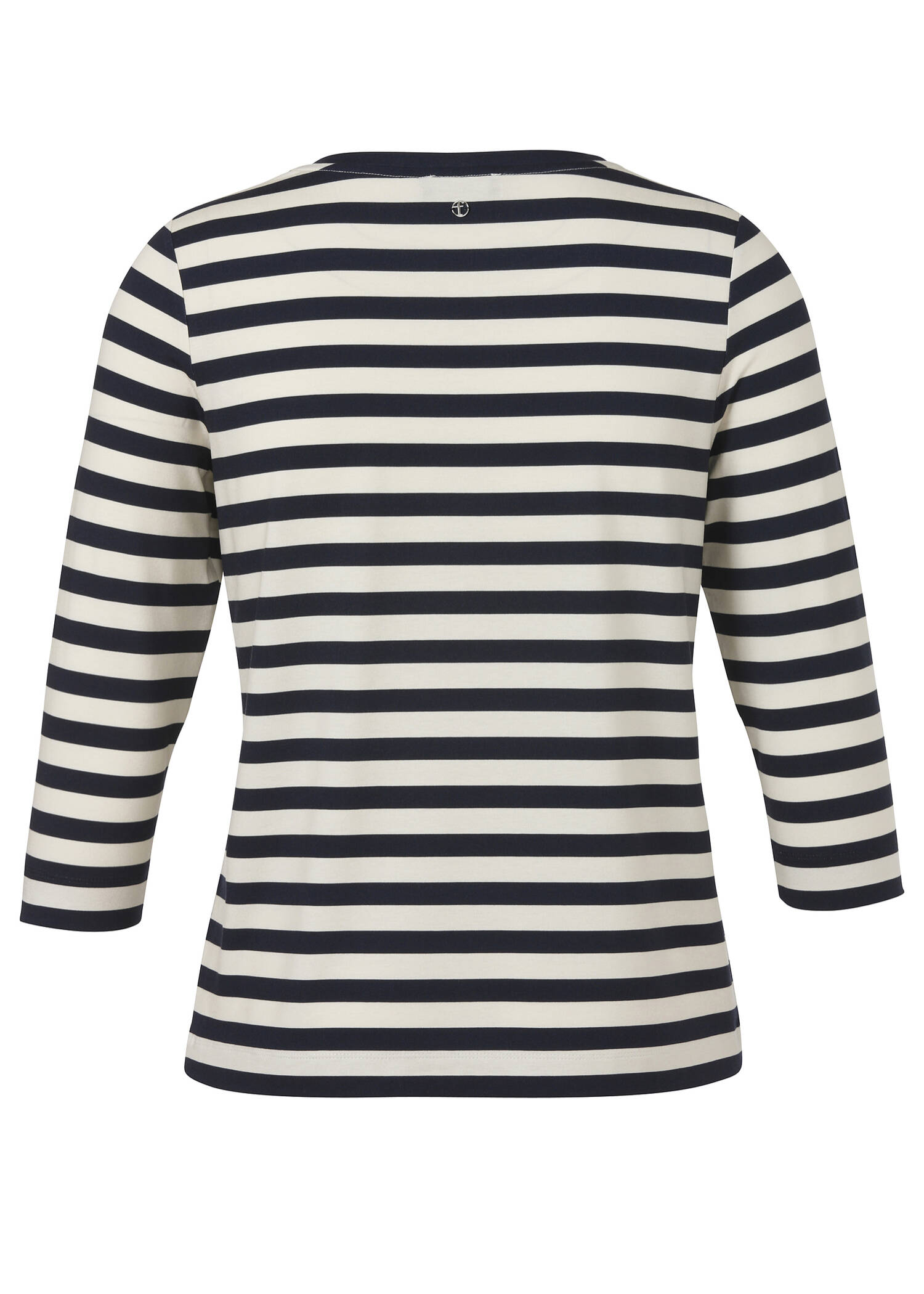 3/4-Arm Viskose-Jersey Shirt mit Streifenmuster / 