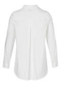 Weiße Baumwoll-Stretch Bluse / 