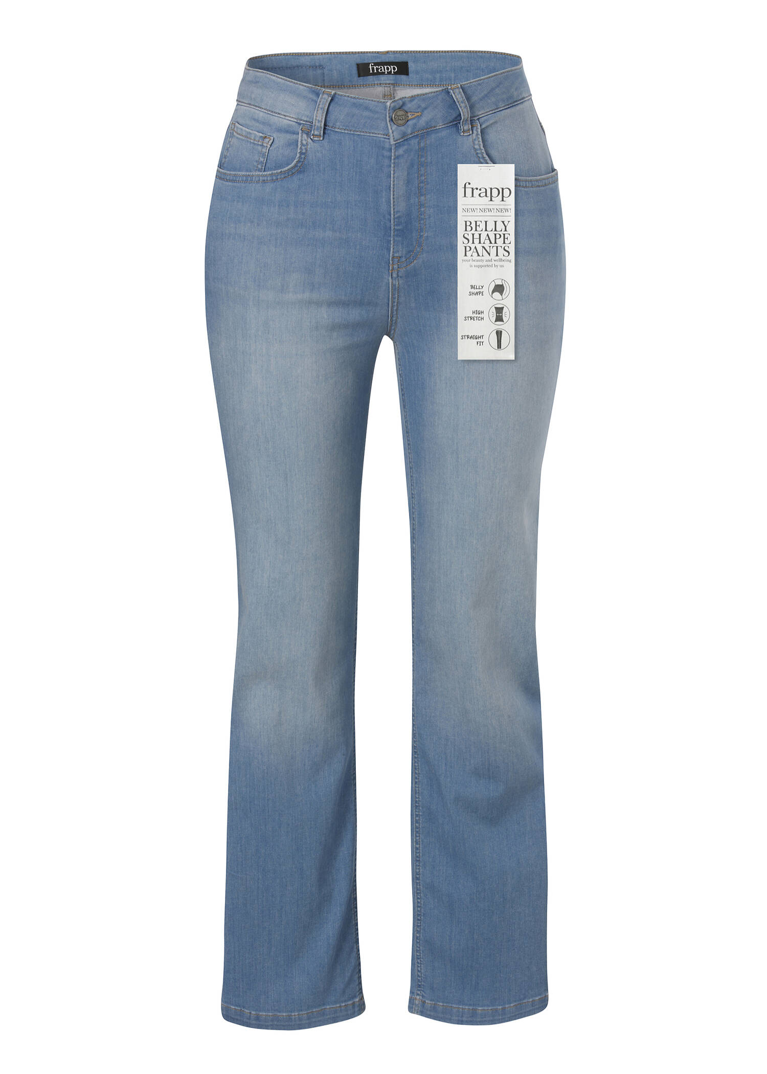 Innovative Belly Shape Jeans Light Blue Denim / 
