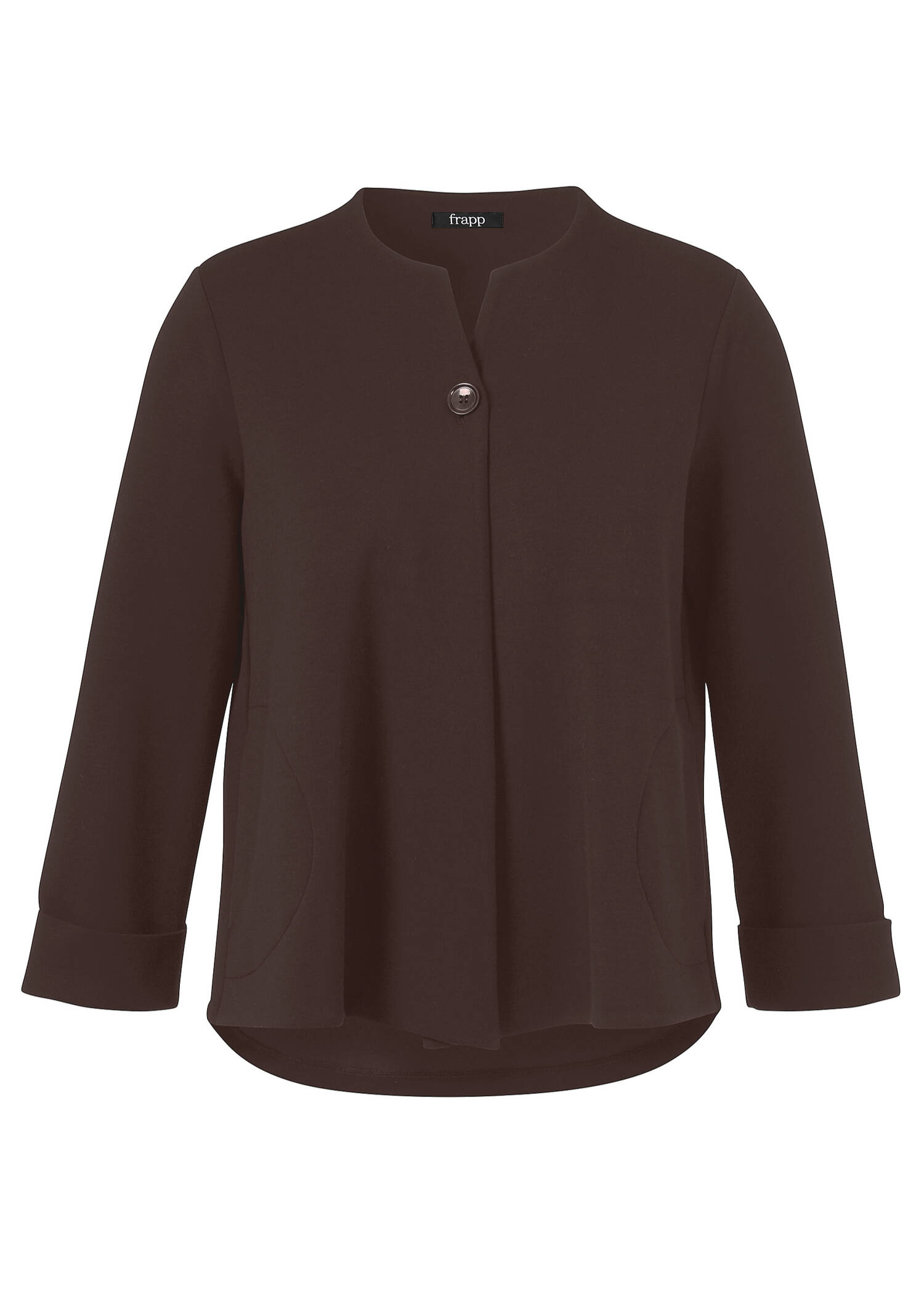 Edle 3/4-Arm Sweat-Jacke, leicht ausgestellt / 