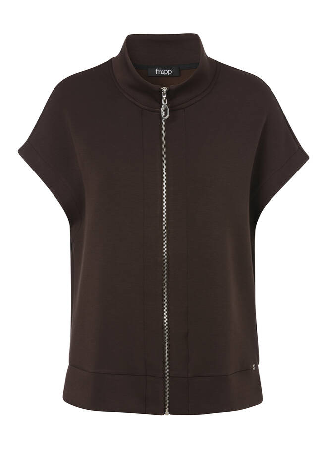 Moderne Sweat-Weste Chocolate chocolate Frontansicht